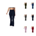 thumbnail image 1 of High Waist Flowy Wide Leg Yoga Pants, Stretchy Athletic Leisure Trousers with Pockets, Hidden Scrunch Waist, No Front Seam, CoreFlex Workout Flare Leggings, 1 of 8