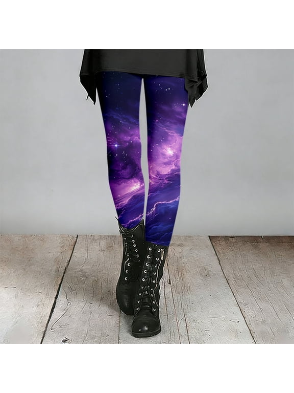 High Waist Galaxy Print Leggings For Stretchy Workout Yoga Pants With For Fitness And Casual Wear