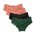 thumbnail image 1 of High Waist Hip Lift Panties Lace Thongs for Women, Seamless Ladies Thong Briefs Underwear Lace Panties Plus Size Underpant Lace Thongs for Women 4 Pack Women Boyshort Underwear Green S, 1 of 8