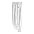 thumbnail image 1 of High Waist Joggers for Women Drawstring Elastic Waisted Loose Trousers with Pocket 2024 Trendy Running Workout Casual Pants, White, XXL, 1 of 4