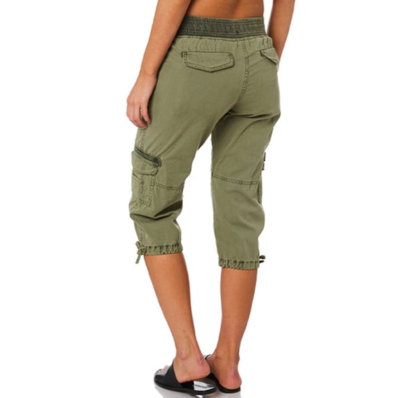 High Waist Ladies Overalls Casual Pants Cotton Linen Shorts Thin Loose Wide Leg Pants