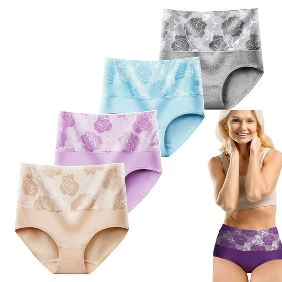 High Waist Leak Proof Incontinence Panties, Plus Size Leak Proof Underwear for Women Tummy Control Briefs