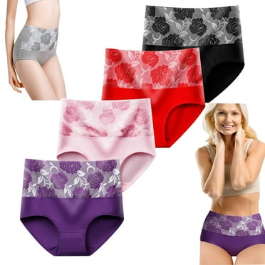 Women's High Waist Cotton Tummy Control Panties - Leak Proof Underwear (1 Pack)