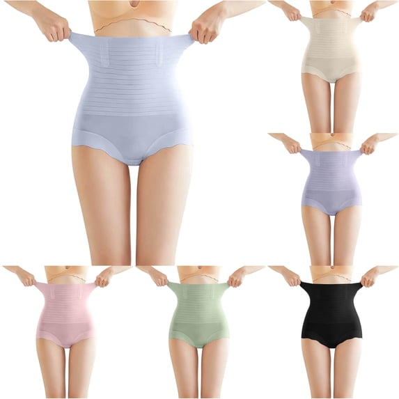 High Waist Lifting Shapewear Panties Seamless Control Sculpting Underwear Satin Thong Lot XXXL