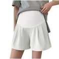 thumbnail image 1 of Maternity Shorts Women Over The Belly Casual High Waist Pregnancy Short Summer Pregnancy Clothes For Women White S, 1 of 7