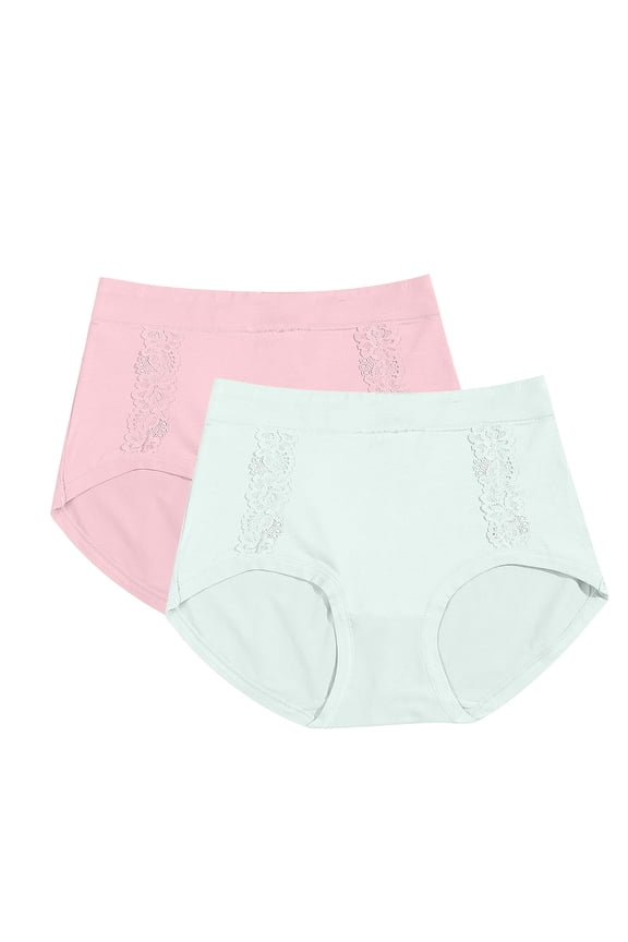 High Waist Panties Womens Cotton Underwear Hipster, Women's Underwear Mid Waist Breathable Plus Size Comfortable