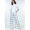 thumbnail image 1 of High Waist Plaid Print Wide Leg Pants, 1 of 4