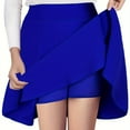 thumbnail image 1 of High Waist Pleat Skirt Preppy A-line Mini Skirt For Spring & Summer Women's Clothing, 1 of 9