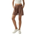 thumbnail image 1 of High Waist Pleated Lyocell Soft Touch Shorts, 1 of 4