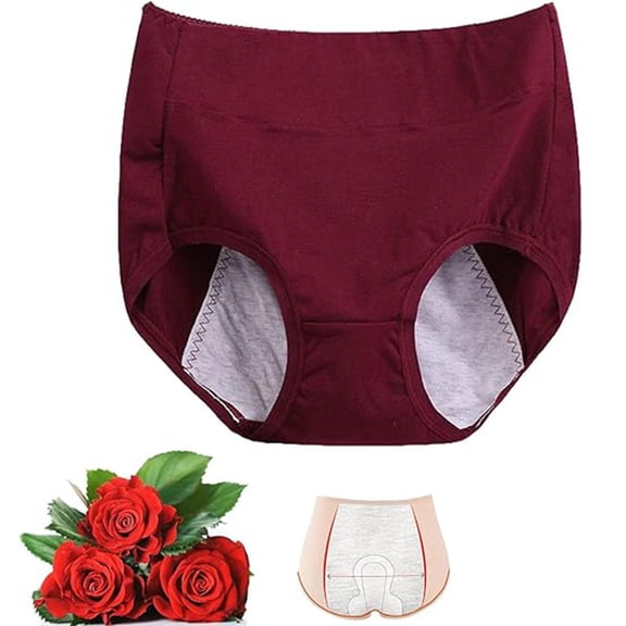 High Waist Plus Size Cotton Leak-Proof Physiological Underwear, High Waist Cotton Tummy Control