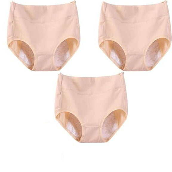 High Waist Plus Size Cotton Leak-Proof Physiological Underwear, High Waist Cotton Tummy Control