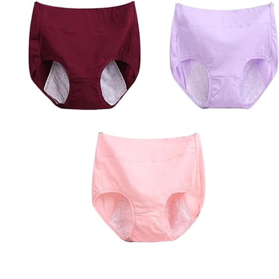 High Waist Plus Size Cotton Leak-Proof Physiological Underwear, High Waist Cotton Tummy Control