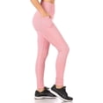 thumbnail image 1 of High Waist Rib Knit Leggings With Side Pockets - Mauve, 1 of 4