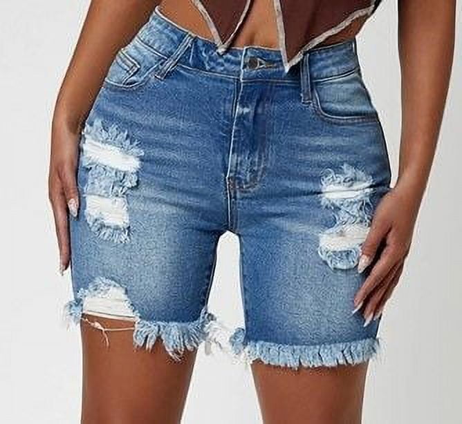 Susupeng Women Low Rise Thong Hot Jean Short Pants Cut Off Tassels Hem Sexy  Party Mini Denim Shorts