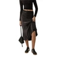 thumbnail image 1 of High Waist Satin Midi Skirt, 1 of 6