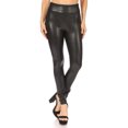 thumbnail image 1 of High Waist Sculpting PU Faux Leather Skinny Pants - Black, 1 of 5