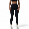 thumbnail image 1 of High Waist Seamless Leggings with Contoured Panels for Comfortable Stretch Fit - Small, Black, 1 of 6