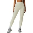 thumbnail image 1 of High Waist Seamless Leggings with Contoured Panels for Comfortable Stretch Fit - Small, Ivory, 1 of 6