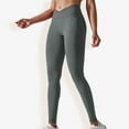 thumbnail image 1 of High Waist Seamless Ribbed Full Length Leggings- Small, Dark Gray, 1 of 6