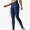 thumbnail image 1 of High Waist Seamless Ribbed Full Length Leggings- XX Large, Light Blue, 1 of 6