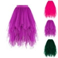 thumbnail image 1 of High Waist Sequin Skirt skirts for women equin Bodycon Mini Skirt High Low Layered Puffy Fairy Skirts A-line Midi Skirt Irregular Tutu Skirt plus size sequin skirt Work Midi Skirts (Dark Green,XL), 1 of 3
