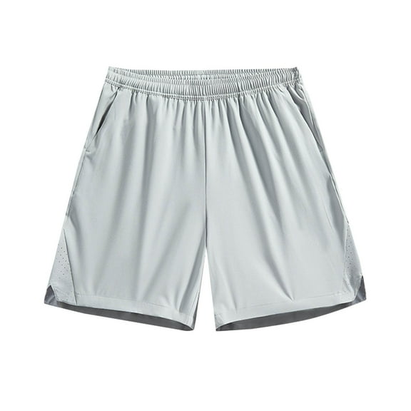 High Waist Shorts for Men Elastic Waist Breathable Shorts Summer Casual Sports Daily Shorts with Pockets