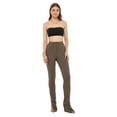 thumbnail image 1 of High-Waist Slim Fit Trousers with Zip-up Closure, 1 of 5