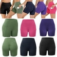 thumbnail image 1 of High Waist Spandex Running Shorts For Yoga With Pocket For Yoga Rope Skipping Fishing Shuttlecock Kicking Jogging, 1 of 8