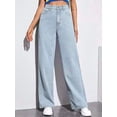 thumbnail image 1 of High Waist Straight Leg Denim Pants For Women Stretchy Comfort Tummy Control Classic Trousers Vintage Washed Jeans Ladies Fashion Straight Leg Jeans For Women, 1 of 12