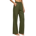 thumbnail image 1 of High Waist Straight Leg Pants for Womens Breathable Comfy Running Sports Trousers with Pockets M, 1 of 7