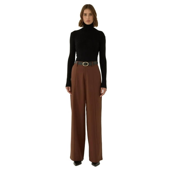 High Waist Straight Leg Pants
