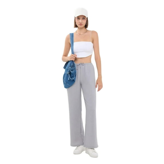 High-Waist Straight-Leg Trousers with Drawstring