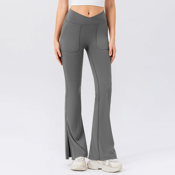 High Waist Strap Yoga Pants For Women Breathable Flared Leggings Lift Fitness Trousers Comfortable Workout Long Pants Yoga Pants for Women Tall with Pocket plus Size Yoga Pants for Women 3x-4x Women's