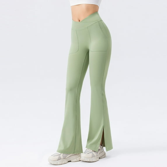 High Waist Strap Yoga Pants For Women Breathable Flared Leggings Lift Fitness Trousers Comfortable Workout Long Pants Yoga Pants for Women Tall with Pocket plus Size Yoga Pants for Women 3x-4x Women's