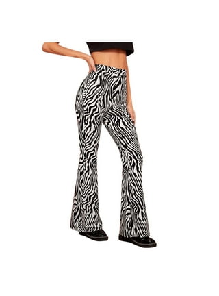 Stylish Women's Fuzzy Leggings paired with Zebra Print Mid-Rise Pants,  perfect for Streetwear 