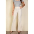 thumbnail image 1 of High Waist Stretch Crepe Flare Pants, 1 of 5