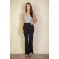 thumbnail image 1 of High Waist Stretch Crepe Flare Pants, 1 of 5