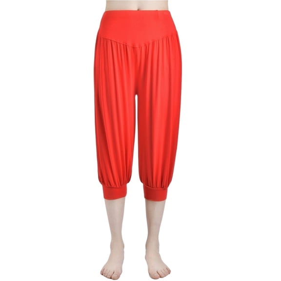High Waist Stretch Women Pants Sport Pants Flare Pant Dance Wide Leg Loose Long Trousers Bloomers Pants