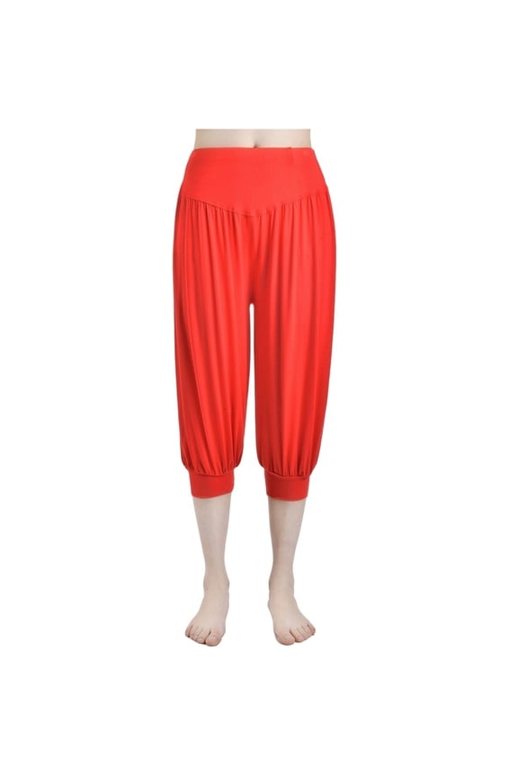 High Waist Stretch Women Pants Sport Pants Flare Pant Dance Wide Leg Loose Long Trousers Bloomers Pants