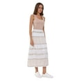 thumbnail image 1 of High-Waist Striped Maxi Skirt with Elastic Waist, 1 of 5