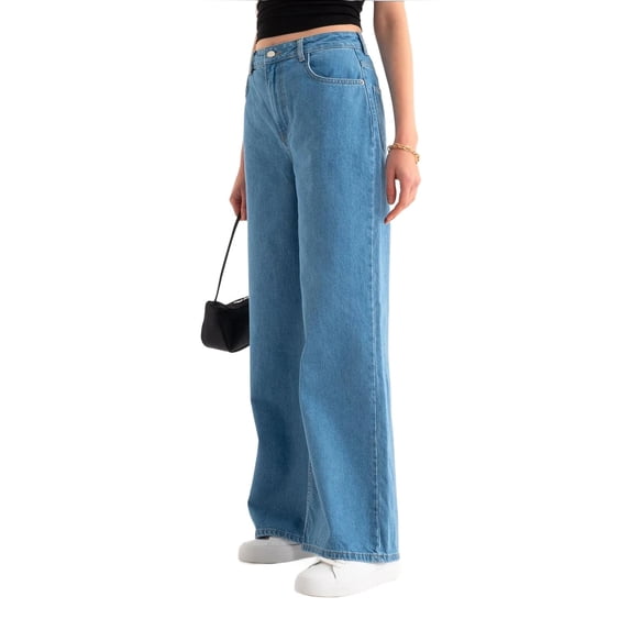 High Waist Super Wide Leg Jeans