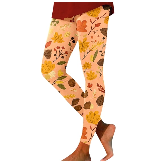 High Waist Thanksgiving Print Leggings Soft Stretchy Workout Yoga Pants Comfortable Design For Women Casual Wear And Fitness Activities