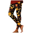 thumbnail image 1 of High Waist Thanksgiving Print Leggings Soft Stretchy Workout Yoga Pants Comfortable Fit Design For Casual Wear And Exercise, 1 of 4