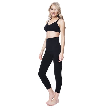 High Waist Tummy Compression Control Slimming 3/4 Capri Leggings