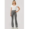 thumbnail image 1 of High Waist Tummy Control Boot Cut Flare Pants - Light Gray, 1 of 10