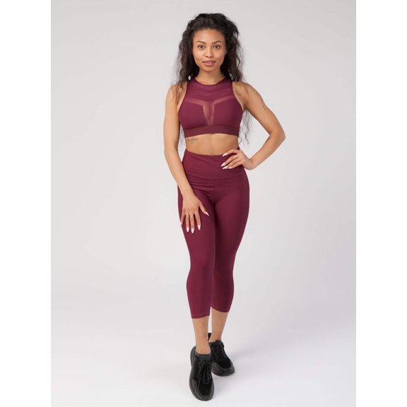 Women’s High Waist Tummy Control Capri Leggings, Moisture Wicking Activewear