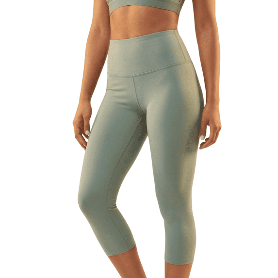 Women’s High Waist Tummy Control Capri Leggings, Moisture Wicking Activewear