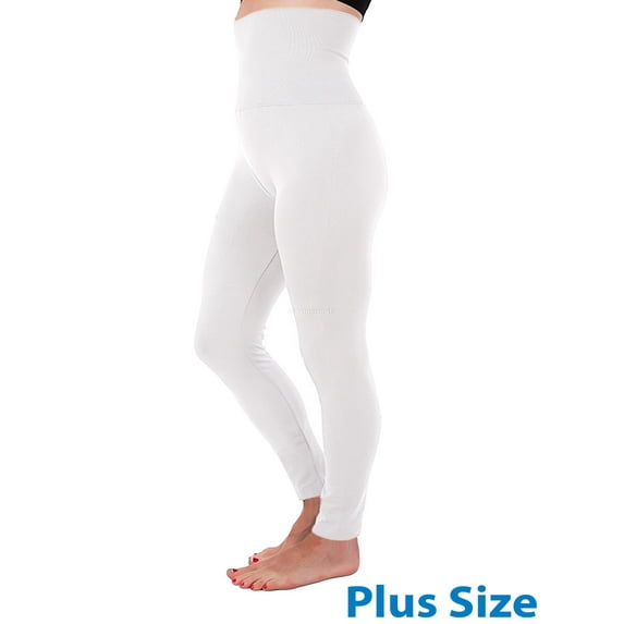 High Waist Tummy Control Full Length Legging Compression Top Pants Fleece Lined Plus Size XL 2XL