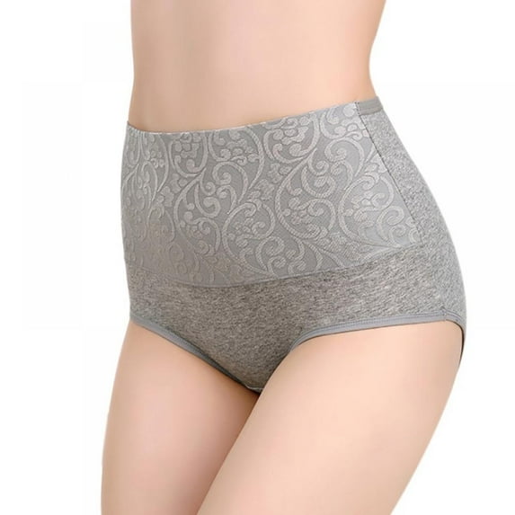 High Waist Tummy Control Panties for Women, Comfy Cotton Underwear Shapewear Brief Panties, Soft Full Breathable Briefs