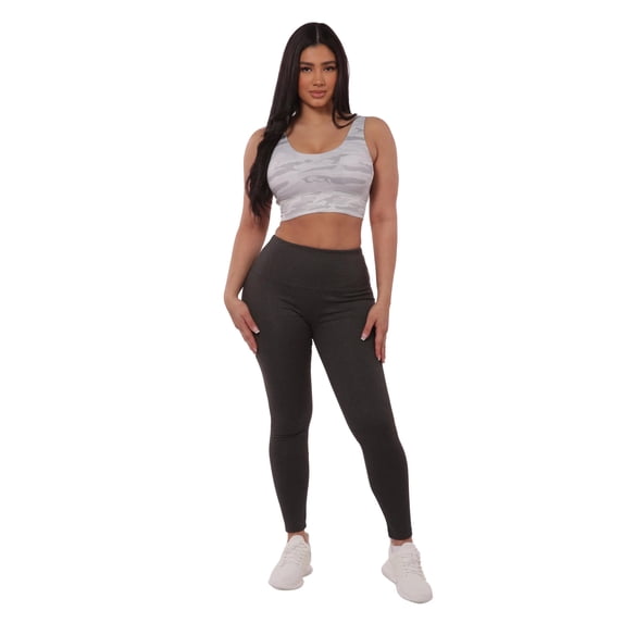 High Waist Tummy Control Sports Leggings - Charcoal